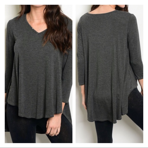 SALES ❗️Charcoal V Neck long sleeve Sweater - Picture 6 of 6